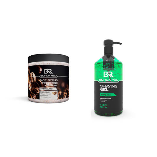 Men’s Grooming Bundle – Scrub + Shave Gel