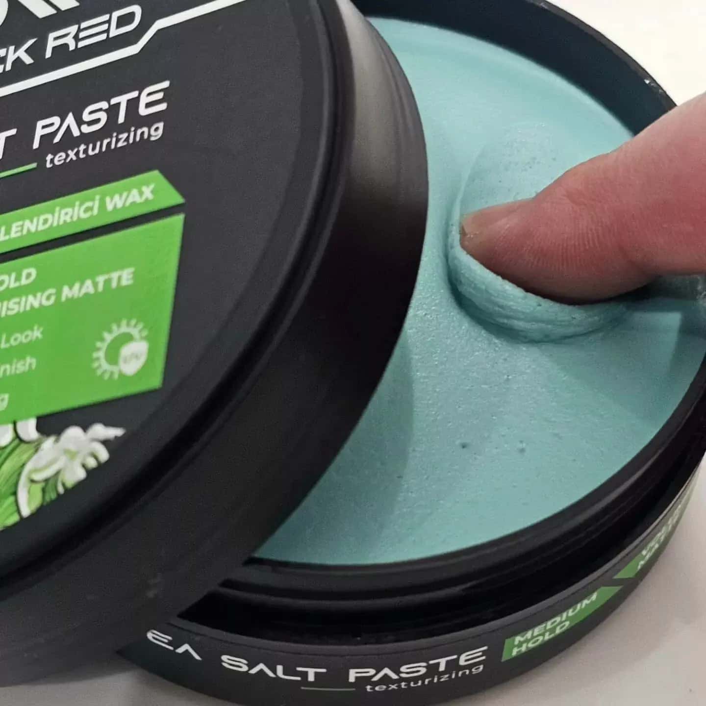 Black Red Hair Styling Texturising Sea Salt Paste 120ml