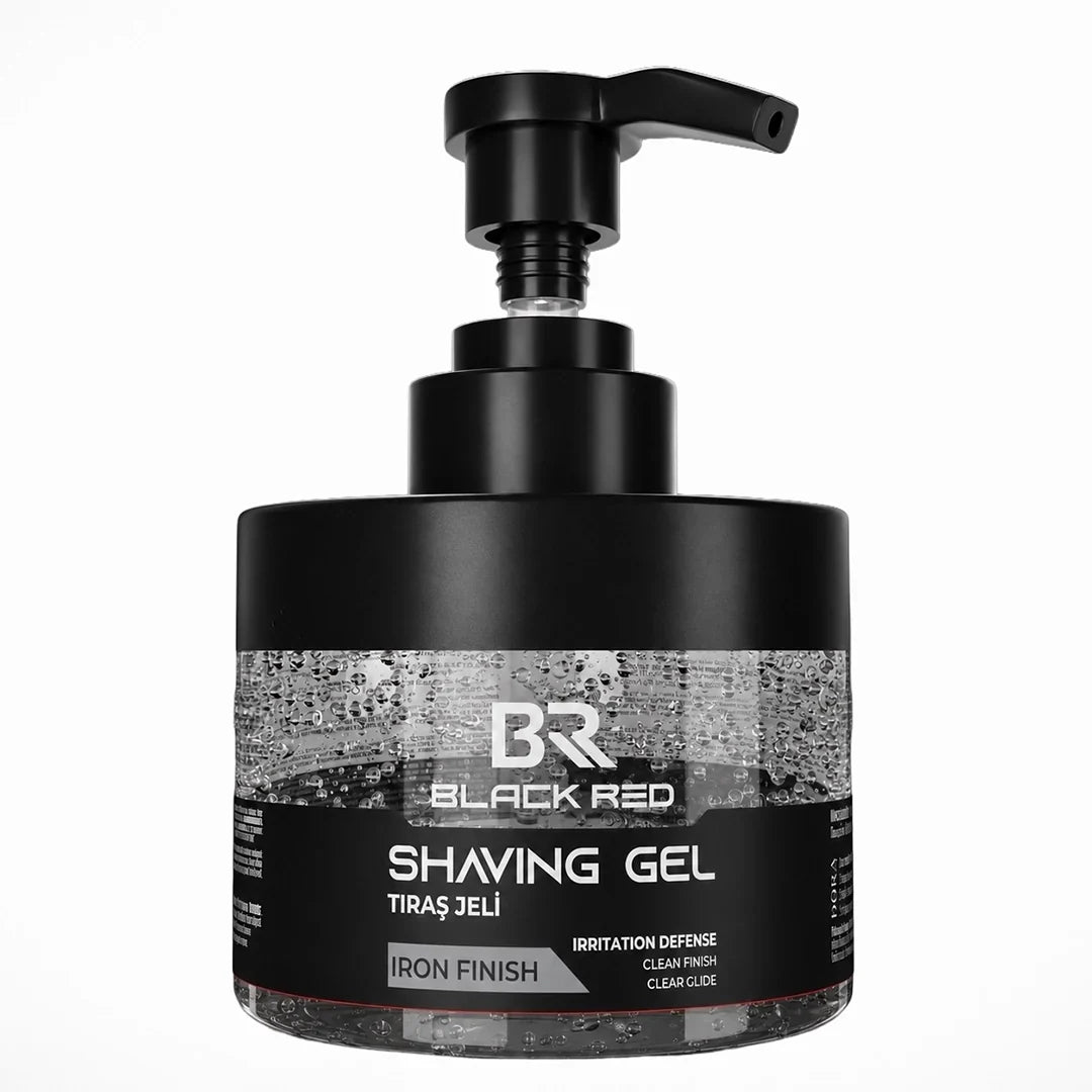 Black Red Shaving Gel Iron Finish 500ml