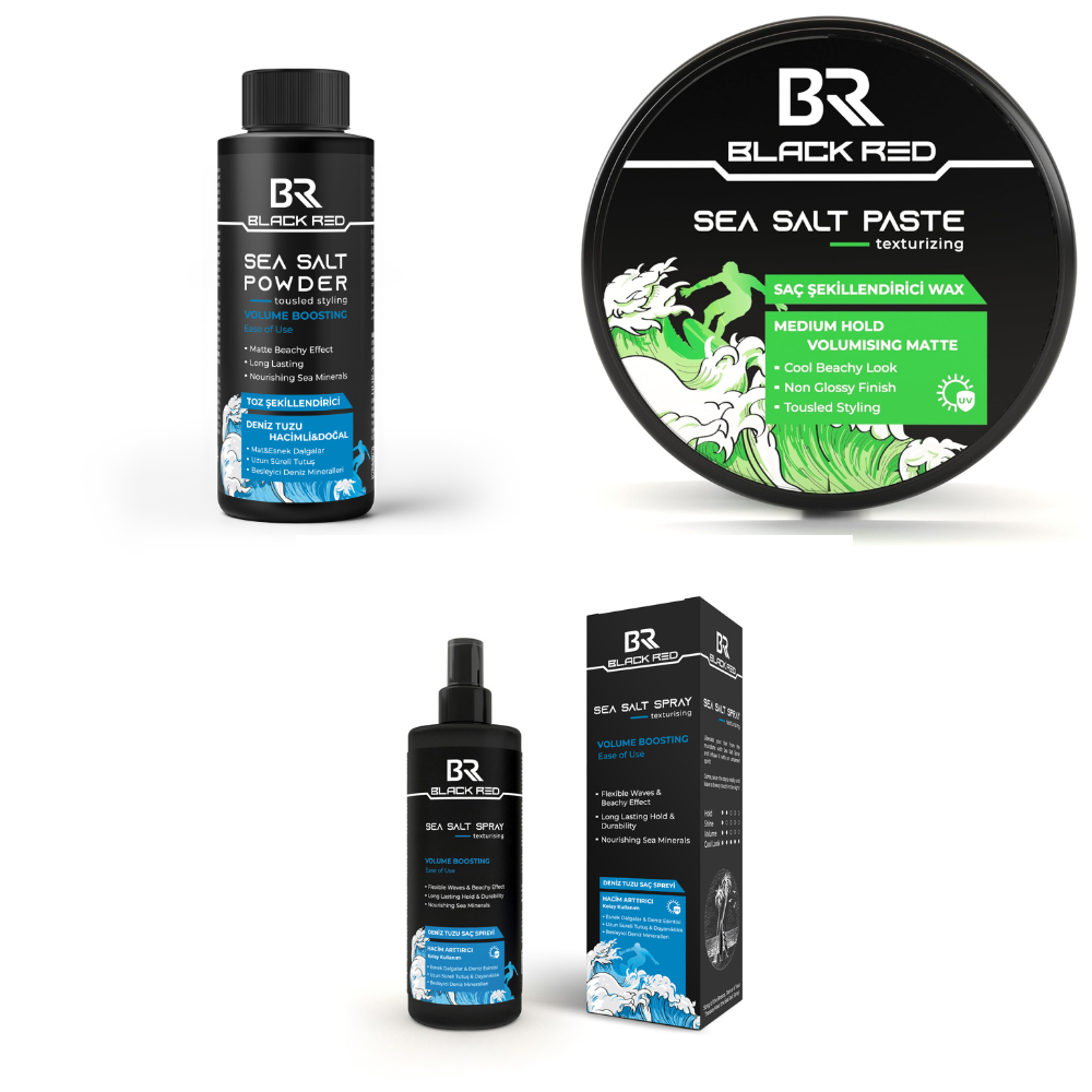 Sea Salt Volume & Texture Pack | Black Red