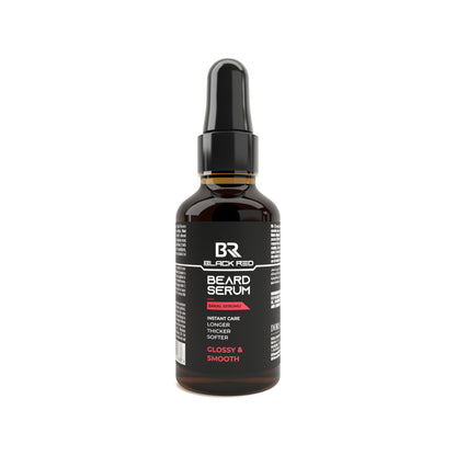 Black Red Beard Serum bottle on a white background