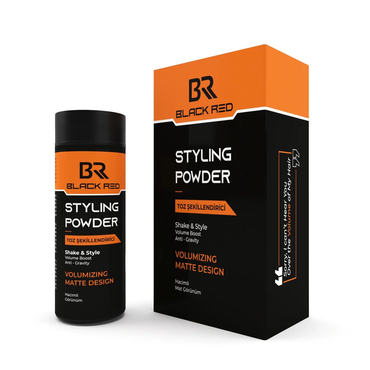 Black Red Styling Powder Matte Look 20g